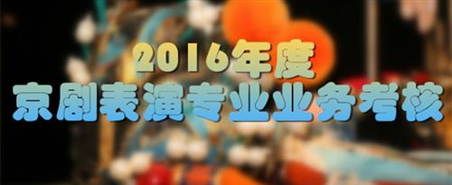 女生操逼免费视频国家京剧院2016年度京剧表演专业业务考...